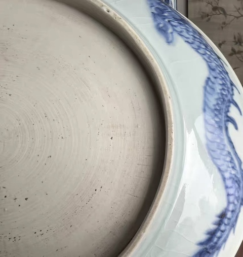 古玩陶瓷青花龍紋盤真品鑒賞圖