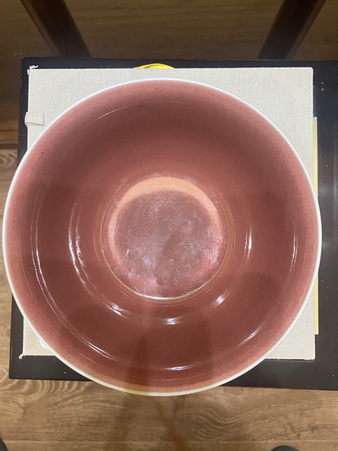 古玩陶瓷清康熙紅釉碗真品鑒賞圖
