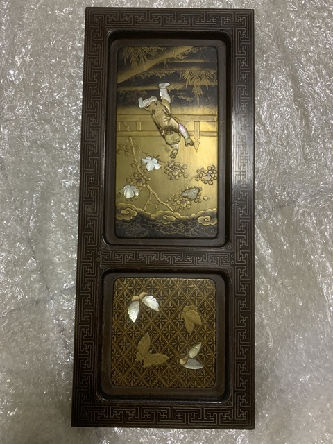 古玩雜項木雕板真品鑒賞圖