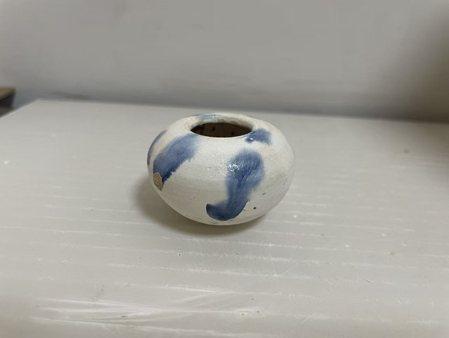 古玩陶瓷唐·三彩掛藍水盂拍賣，當前價格12000元