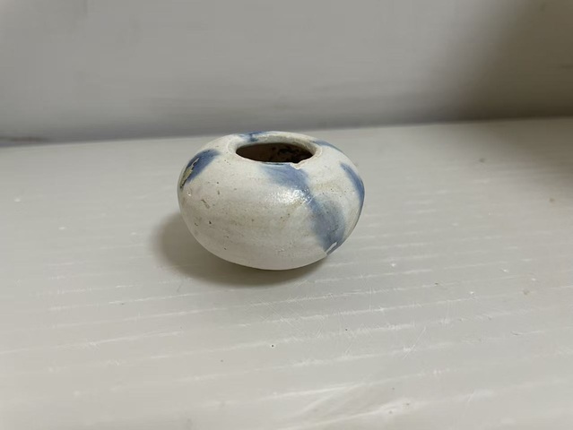 古玩陶瓷唐·三彩掛藍水盂拍賣，當前價格12000元