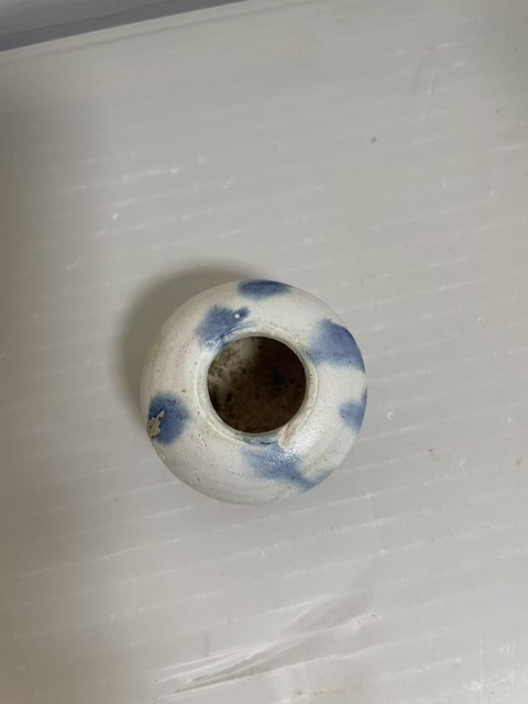 古玩陶瓷唐·三彩掛藍水盂拍賣，當前價格12000元