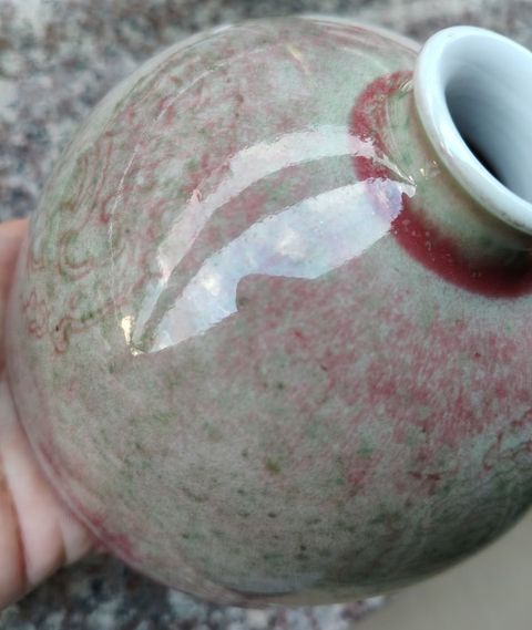 古玩陶瓷有康雍官窯味道豇豆紅釉太白尊拍賣，當前價格19500元