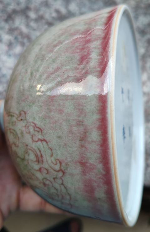 古玩陶瓷有康雍官窯味道豇豆紅釉太白尊拍賣，當前價格19500元