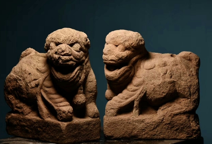 古玩雜項石獅子真品鑒賞圖