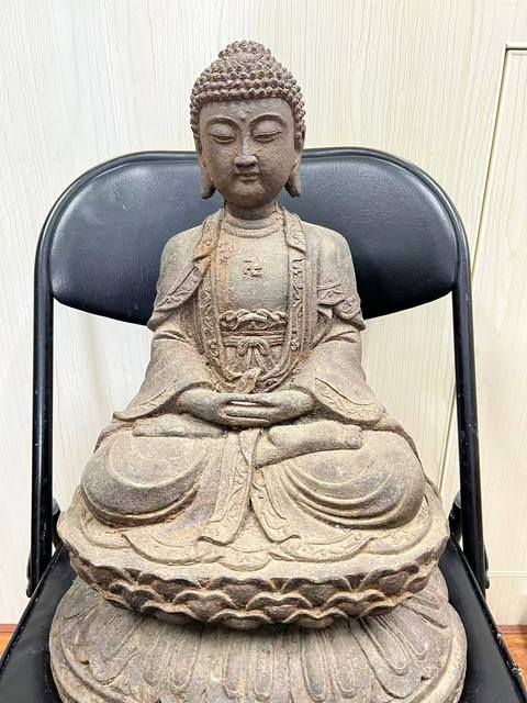 古玩銅器銅佛祖像真品鑒賞圖