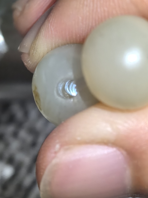 古玩玉器岫玉珠串真品鑒賞圖