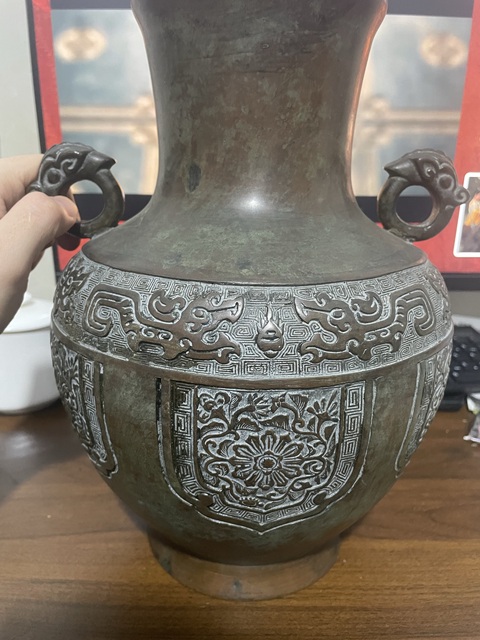 古玩銅器銅瓶真品鑒賞圖