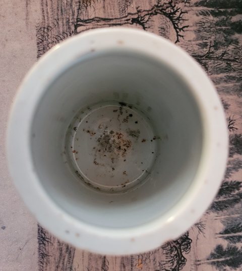 古玩陶瓷清同治?“官窯內造”款粉彩加官進爵筆筒拍賣，當前價格2300元