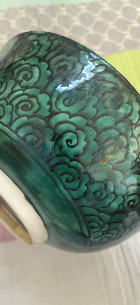 古玩陶瓷清晚期·日本明治·葡萄紋碗真品鑒賞圖