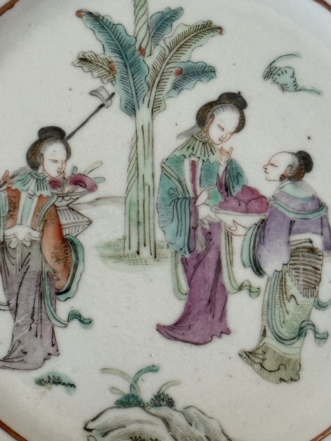 古玩陶瓷粉彩人物故事盤真品鑒賞圖