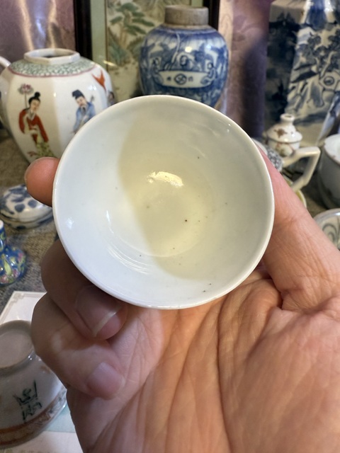 古玩陶瓷清晚·青花纏枝蓮紋杯 真品鑒賞圖