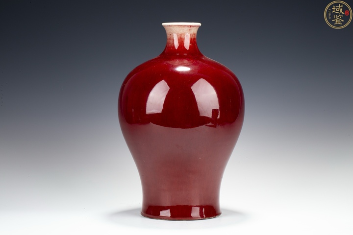 古玩陶瓷民國 郎窯紅釉梅瓶真品鑒賞圖