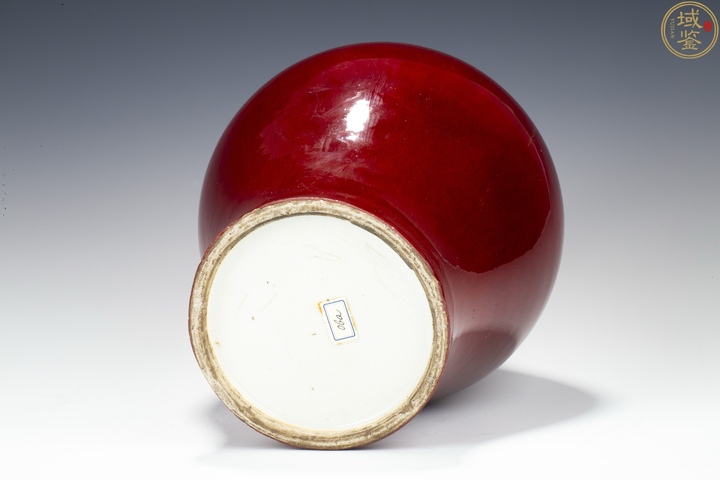 古玩陶瓷民國 郎窯紅釉梅瓶真品鑒賞圖