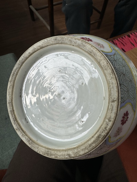 古玩陶瓷刀馬人粉彩棒槌瓶真品鑒賞圖