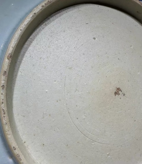 古玩陶瓷青花過墻龍紋盤真品鑒賞圖