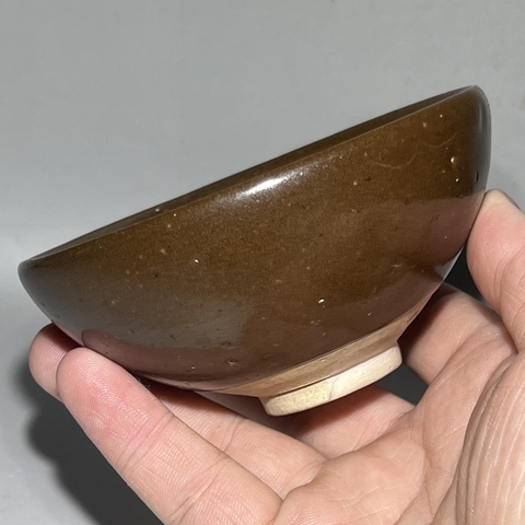 古玩陶瓷磁州窯茶葉末釉茶盞真品鑒賞圖