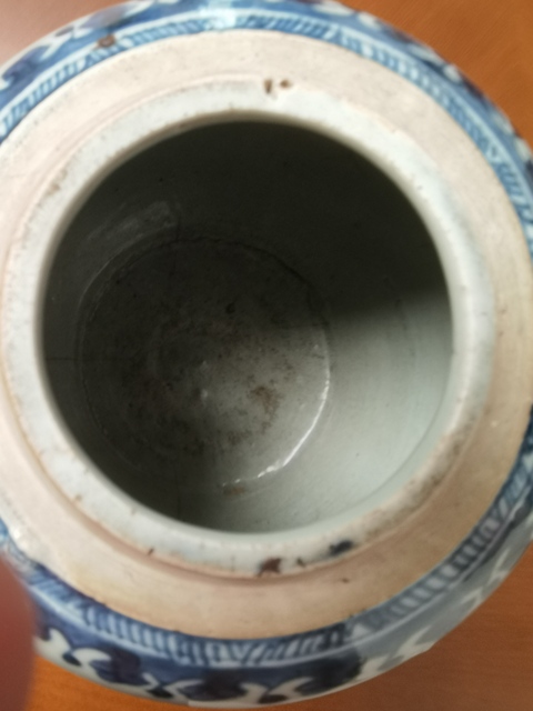 古玩陶瓷青花團鳳紋罐真品鑒賞圖