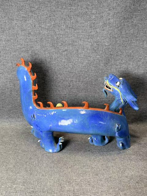 古玩陶瓷民國 瓷塑龍擺件真品鑒賞圖