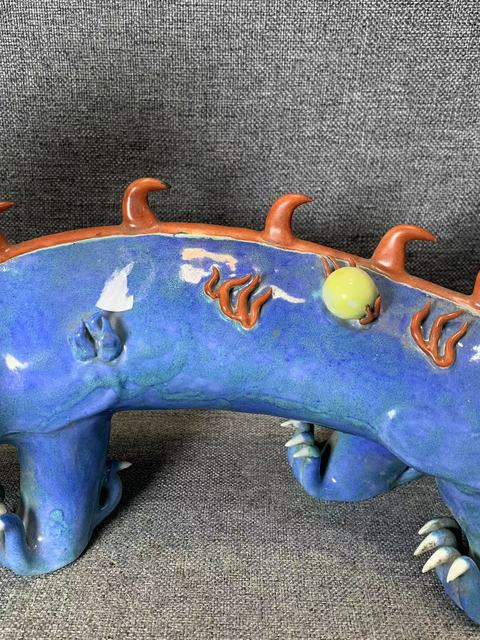 古玩陶瓷民國 瓷塑龍擺件真品鑒賞圖