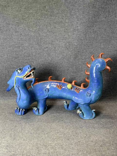 古玩陶瓷民國 瓷塑龍擺件真品鑒賞圖