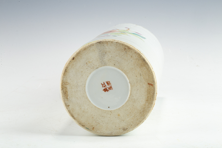 古玩陶瓷民國(guó)·粉彩鳳凰牡丹紋帽筒一對(duì)拍賣(mài)，當(dāng)前價(jià)格188元