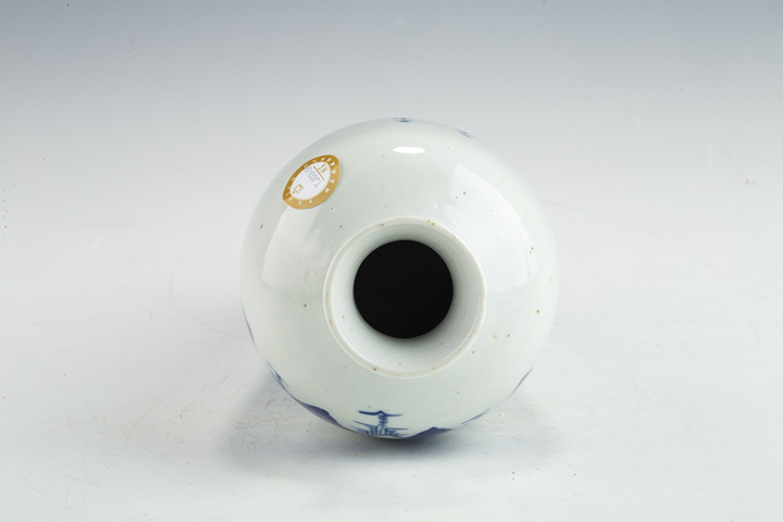 古玩陶瓷清晚·青花山水人物詩文瓶
拍賣，當前價格0元