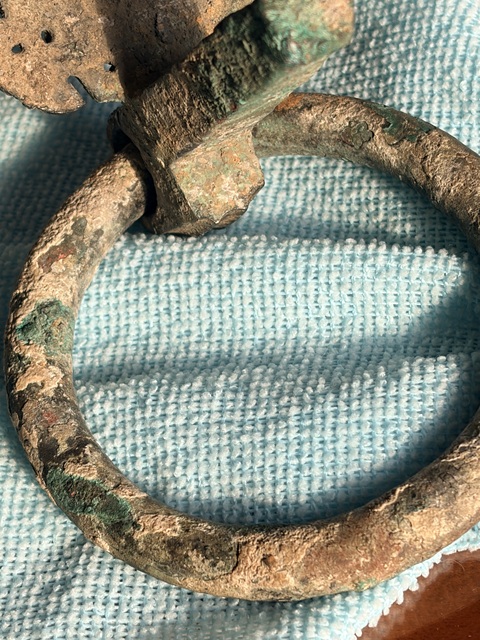 古玩銅器戰(zhàn)國(guó)青銅鋪首真品鑒賞圖