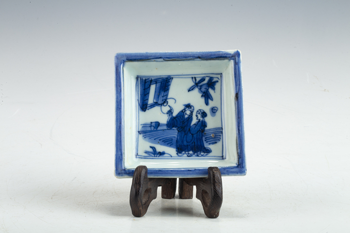 古玩陶瓷明晚·青花人物故事紋筆舔拍賣，當前價格456元