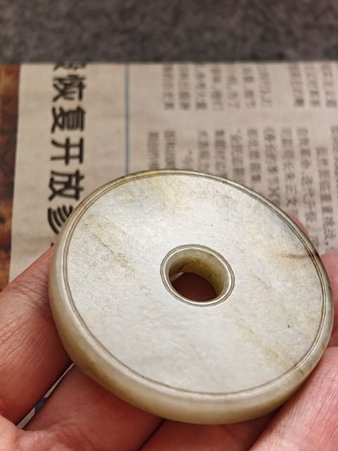 古玩玉器螭龍玉璧真品鑒賞圖