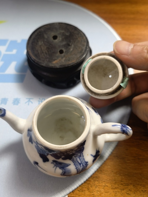 古玩陶瓷青花花鳥小壺真品鑒賞圖