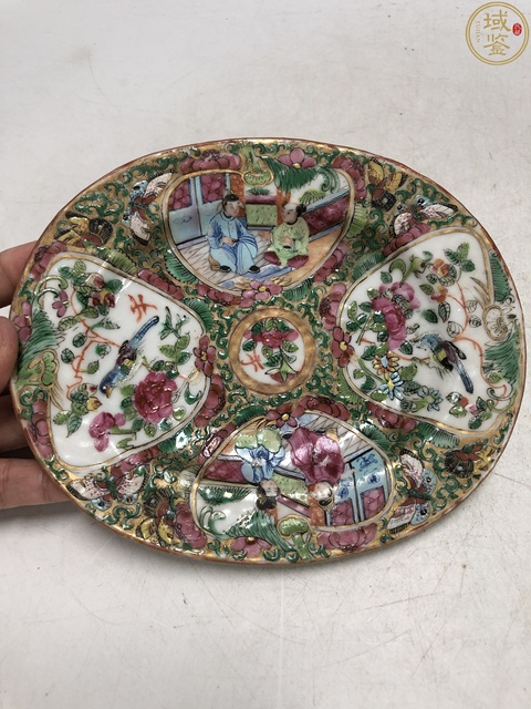 古玩陶瓷清晚·廣彩開窗人物花鳥紋小蓋鍋一陶拍賣，當(dāng)前價格1188元