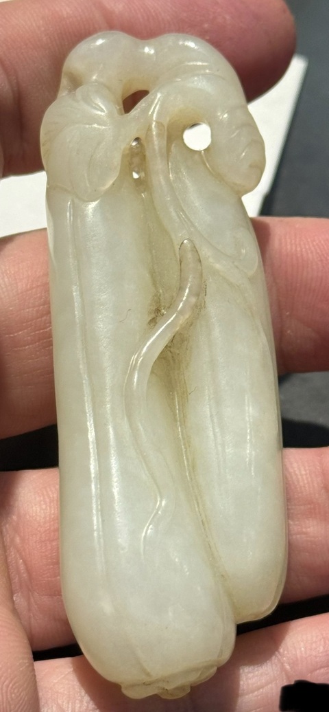 古玩玉器和田玉雕“瓜果墜”真品鑒賞圖