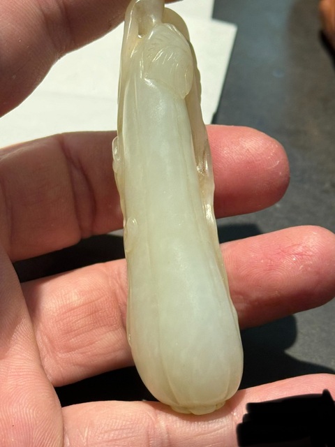 古玩玉器和田玉雕“瓜果墜”真品鑒賞圖