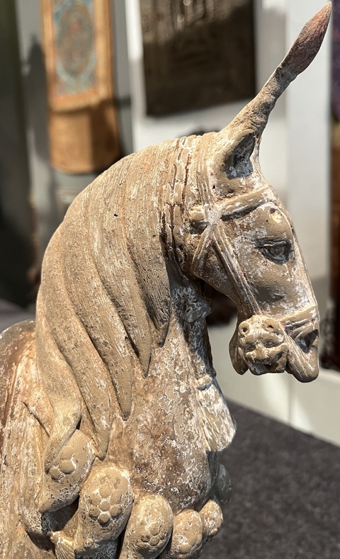 古玩陶瓷修北魏陶馬真品鑒賞圖