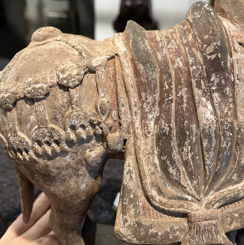 古玩陶瓷修北魏陶馬真品鑒賞圖