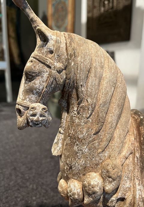 古玩陶瓷修北魏陶馬真品鑒賞圖