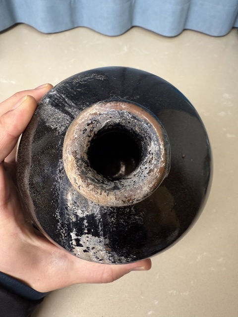 古玩陶瓷磁州窯雙色釉梅瓶真品鑒賞圖