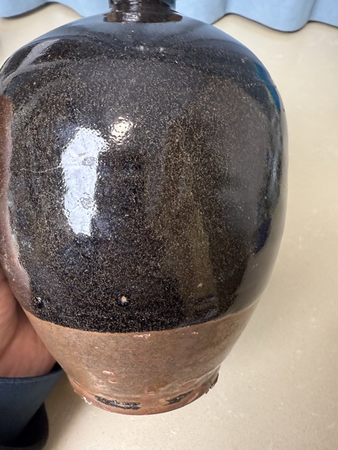 古玩陶瓷磁州窯雙色釉梅瓶真品鑒賞圖