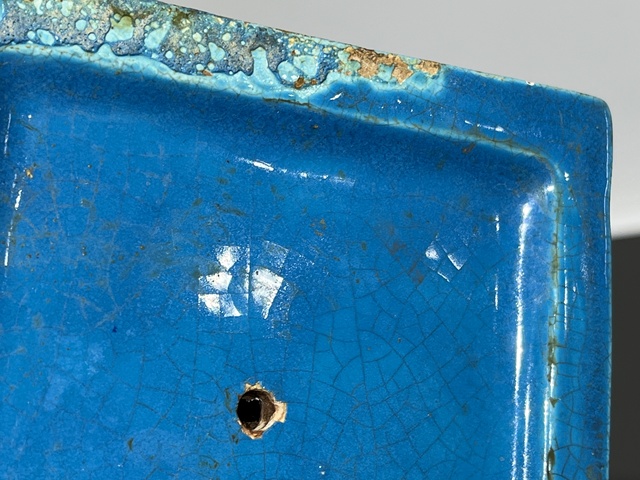 古玩陶瓷瓷胎仿掐絲琺瑯四方花觚真品鑒賞圖