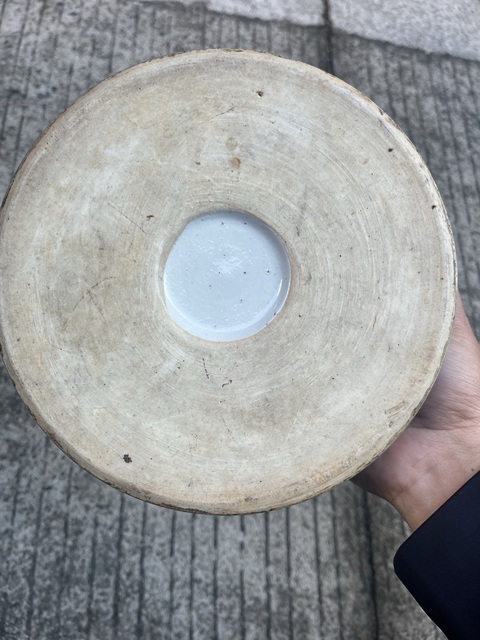 古玩陶瓷藍釉龍紋洗真品鑒賞圖