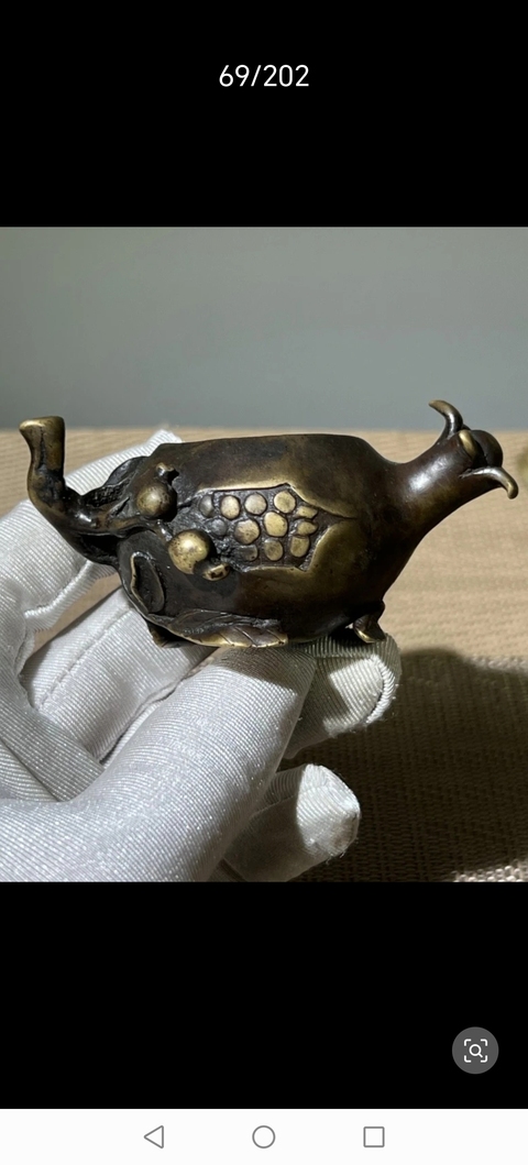 古玩銅器銅水盂真品鑒賞圖