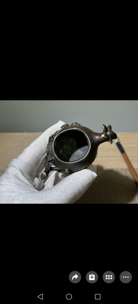 古玩銅器銅水盂真品鑒賞圖