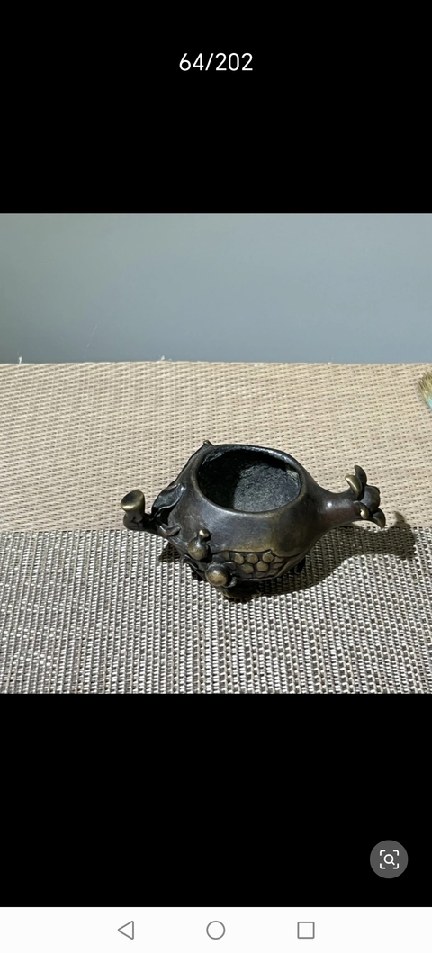 古玩銅器銅水盂真品鑒賞圖