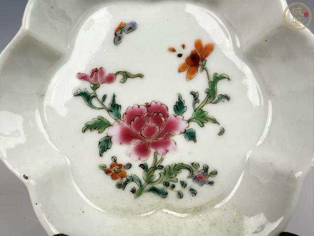 古玩陶瓷雍正粉彩花口洗真品鑒賞圖