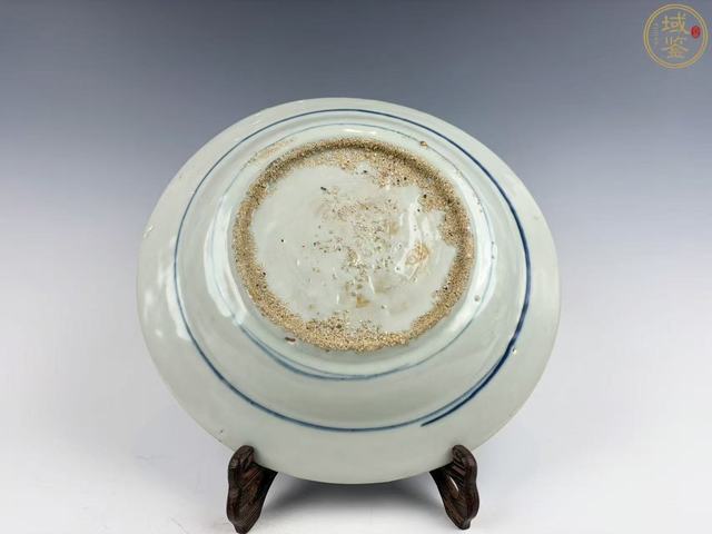 古玩陶瓷明晚期鳳穿牡丹大盤真品鑒賞圖