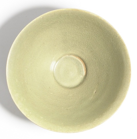 古玩陶瓷耀州窯青釉斗笠盞真品鑒賞圖