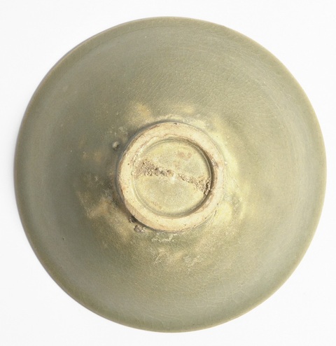 古玩陶瓷耀州窯青釉斗笠盞真品鑒賞圖