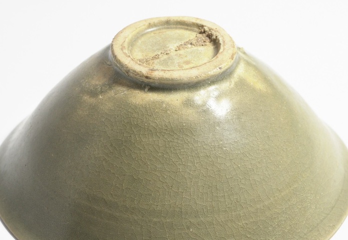 古玩陶瓷耀州窯青釉斗笠盞真品鑒賞圖