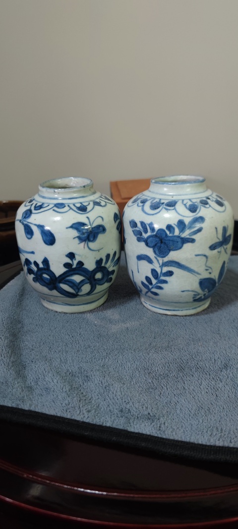古玩陶瓷青花花鳥紋罐真品鑒賞圖